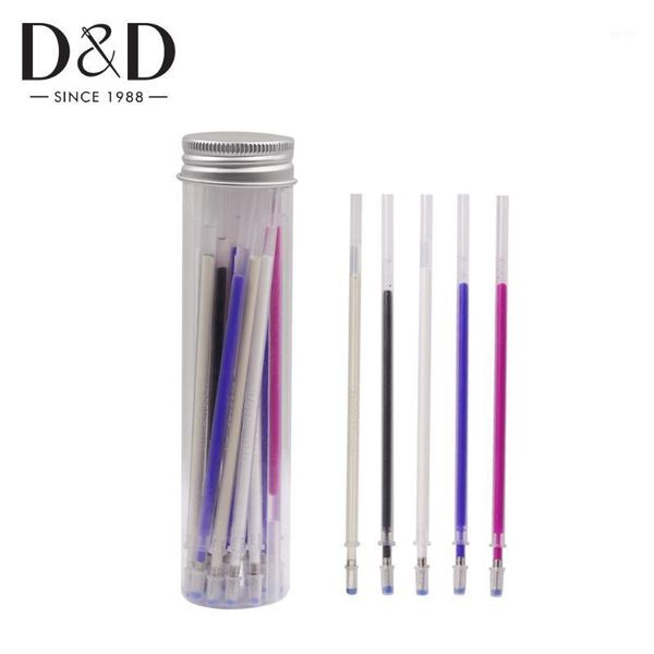 

25/40pcs heat erasable pen refills high temperature disappearing fabric marker pen with storage box diy patchwork sewing tools1, Black
