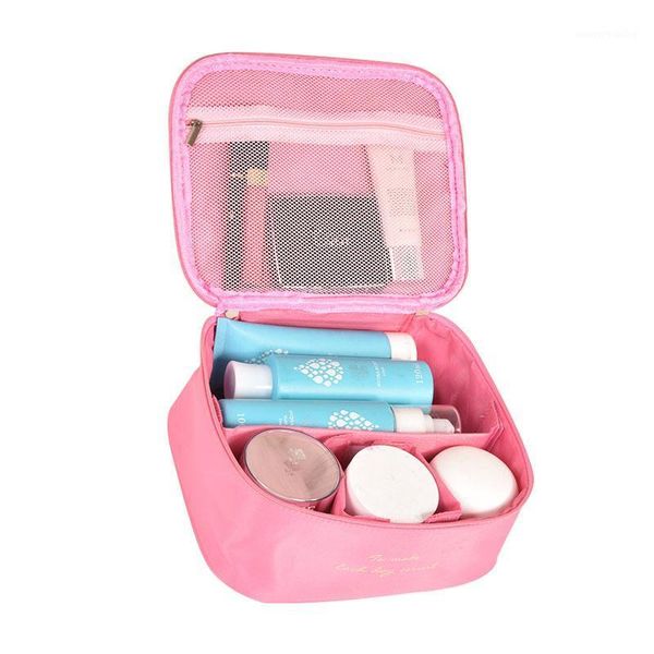 

portable cosmetic box nylon removable interval cosmetic bag women's large capacity storage handbag travel toiletry makeup bags1