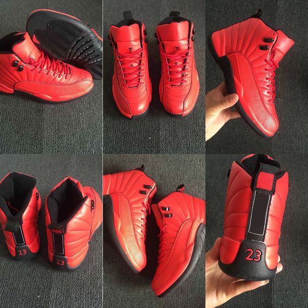 

basketball new mens shoes re 12 bulls gym red-black 130690-601 jump man running sports shoes for men casual sneakers, White;red