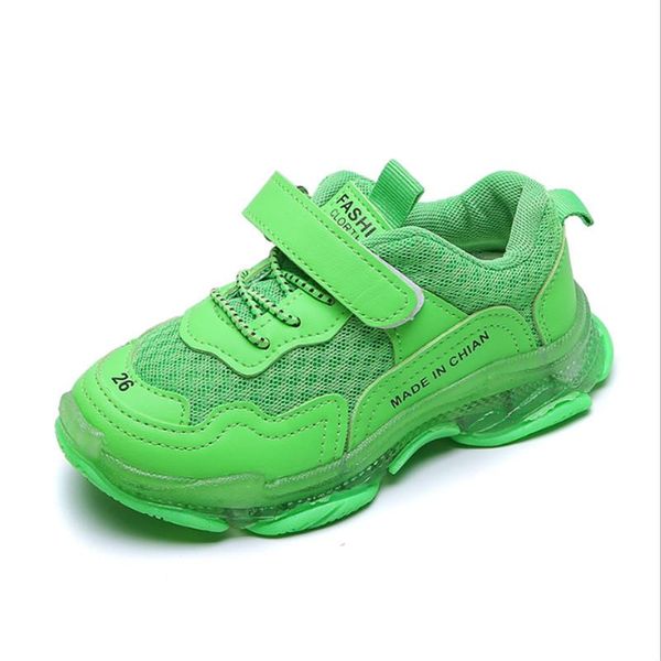 

size 21 36 childrens shoes 2020 new autumn mesh breathable kids sport shoes candy colors fashion boys girls sneakers wmtcsg xhlove, Black