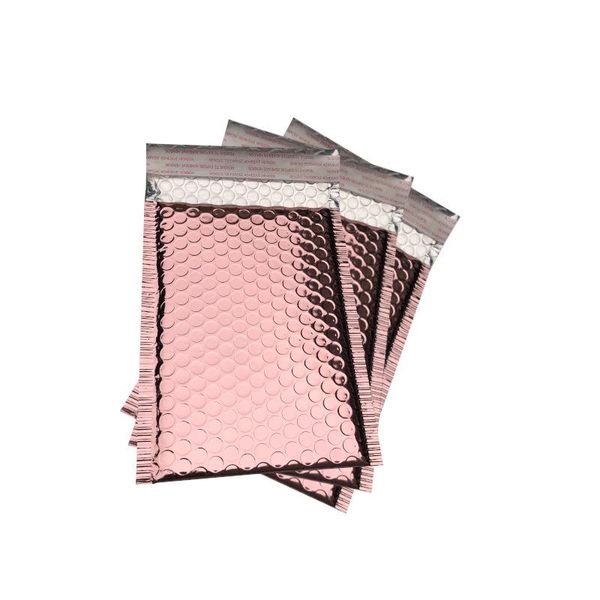 

20pcs gold rose gold metallic bubble mailers foil padded bags aluminized postal bags gift packaging padded shipping envelopes