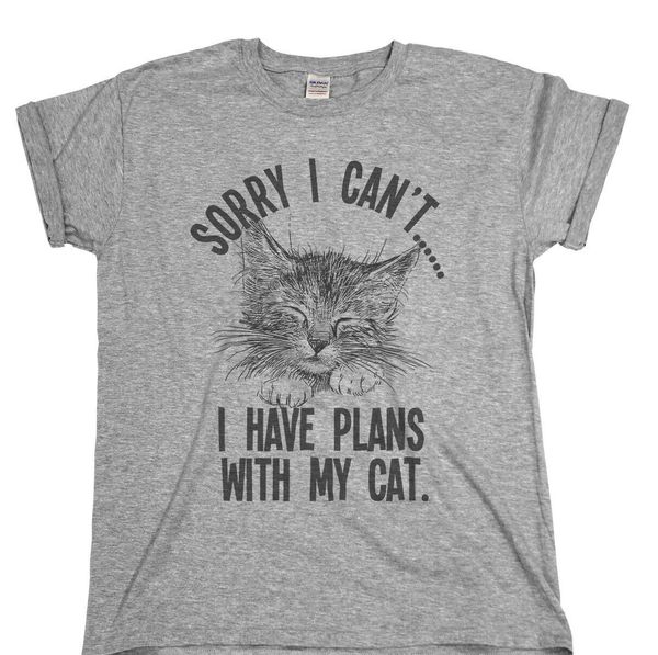 

sorry i cant i have plans with my cat ladies funny cute style new fashion short sleeve sport hooded sweatshirt hoodie t shirt