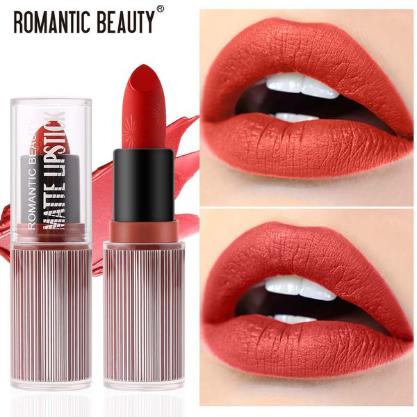 

romantic beauty lipstick matte waterproof long lasting matte printing lipstick 3.8g