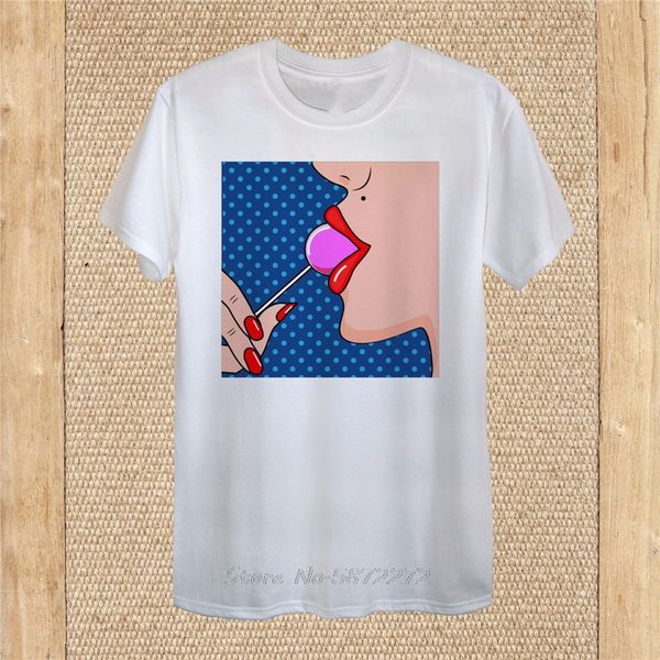 

спорт розовый леденец красные губы ногти девушки fun tshirt дизайн качество хлопка unisex лета женщин мужчины хлопок tshirt смешной tee shir