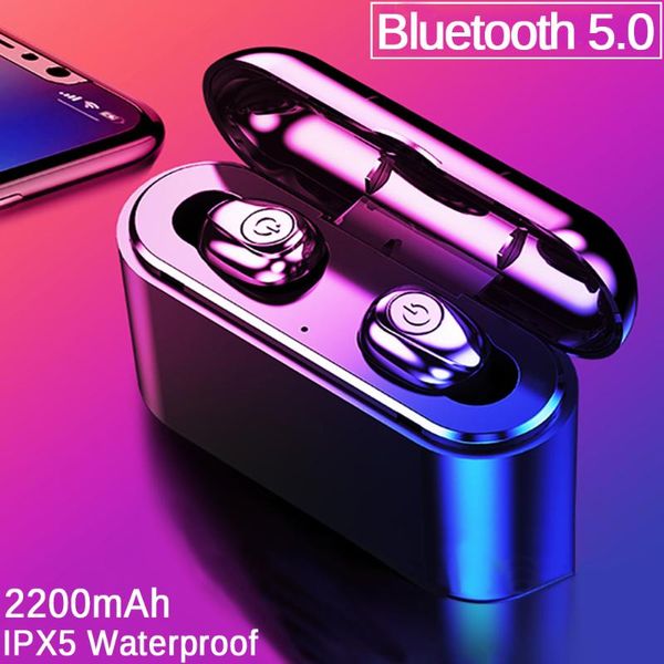 

tws wireless bluetooth 5.0 earbuds x8 true 5d stereo earphones mini handssports headset with 2200mah charging box pk i11
