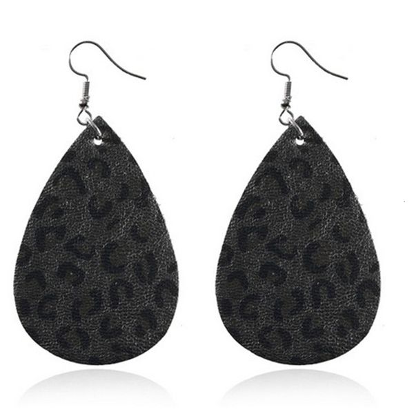 

factoryvj8jdangle leopard print hook teardrop leather earrings for women