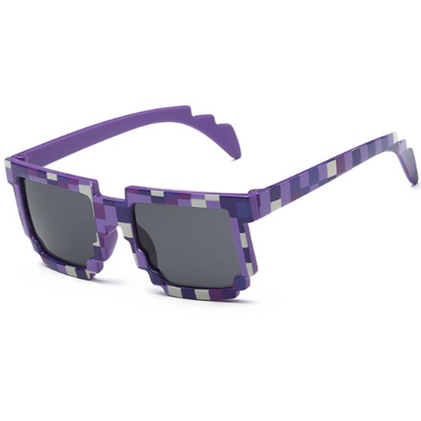 

women ic men sunglasses lattice rectangle classic 8 bit pixel sun glasses male female retro eyewear