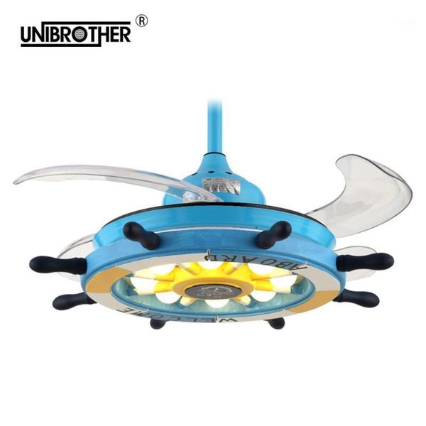 

electric fans creative led ceiling fan lamp with remote control light for children baby bedroom living room home decor lighting fixture1