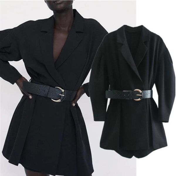 

new england style vintage notched sashes oversize loose winter playsuit women rompers womens playsuit combinaison femme top, Black;white