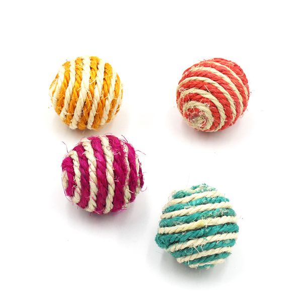 

household pet toy sisal balls circular multi color options essential for family knitting ball pets supplies 0 6mya j2