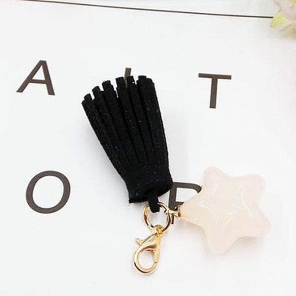 

women casual triple leather tassels with star keychain bag pendant alloy car key chain ring holder jewelry gl5034 h sqcxli