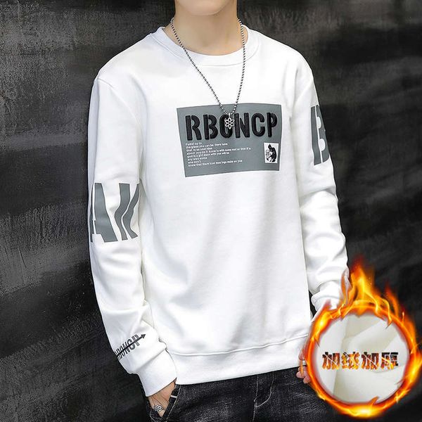 

sweater autumn and 2020 new trend youth plush thickening ins fashion men's clothing winter wear, Black