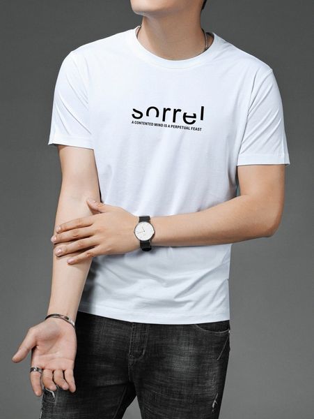 

men slogan graphic tee 59ms#, White;black