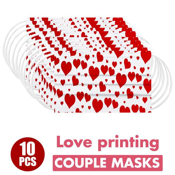 

designer mask disposable valentines day non-woven mouth mask anti pollution breathable print face masks cartoon mask