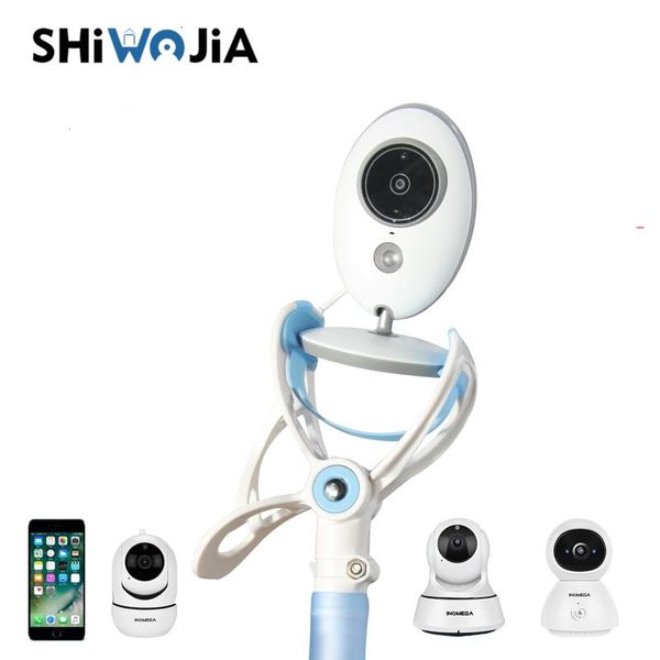 

shiwojia multifunction universal adjustable baby monitor wall mount camera for shelf phone camera holder stand bed lazy cradle