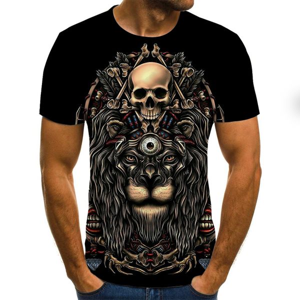 

punk style skull gothic gym 3d print shirts horror oversized anime men clothing