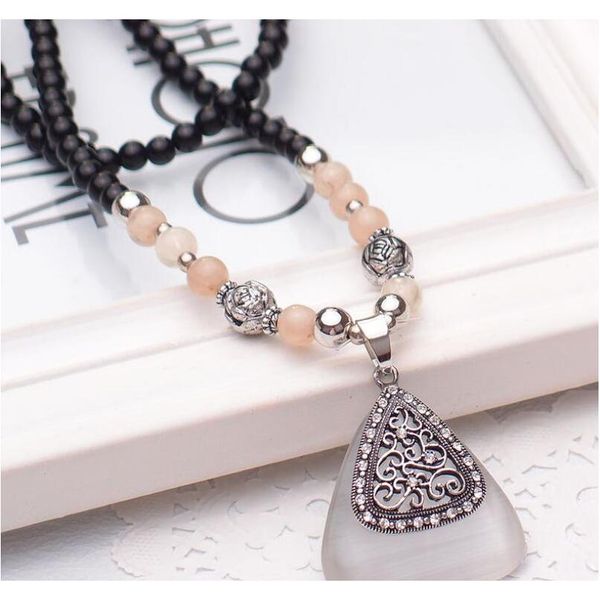 

vintage bead sweater chain colorful shell retro necklaces mix fox rose fish flower bohemian pendant wmtwjl beauty888, Silver