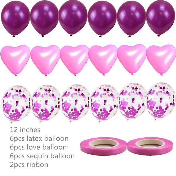 

party decoration 15pcs12 inch love sequins spot latex balloons suitable for wedding birthday children holiday supplies