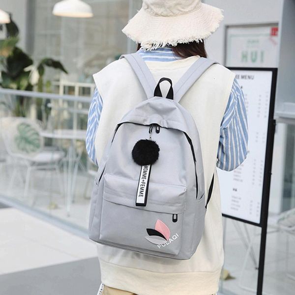 

women backpack fashion shoulder bag solid color school bag for teenage girl student travel backpacks