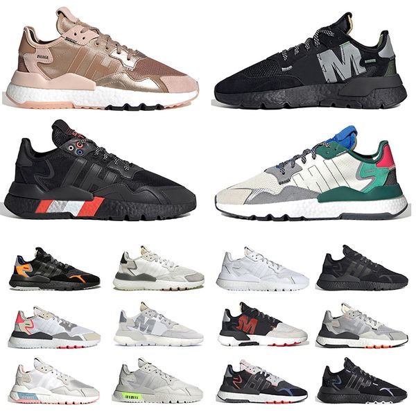

2020 new mens sneakers nite jogger joggers running shoes black white gold bred active blue green shock red womens sport fashion outdoor