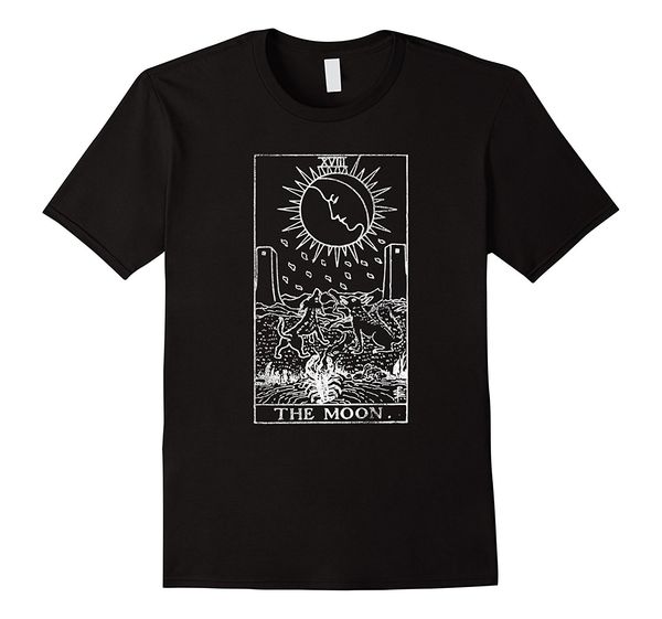

the moon tarot card xviii t-shirt (vintage design) shirts sport hooded sweatshirt hoodie
