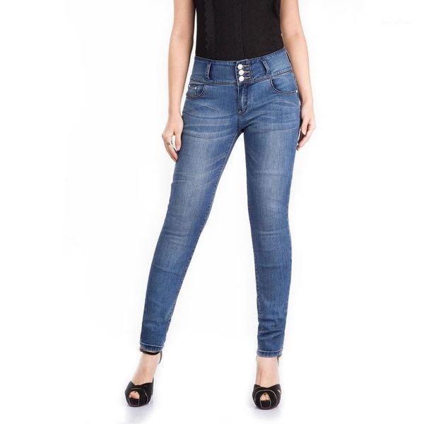 

women's jeans 2021 spring ladies denim pants plus size slim skinny for women pencil large 6xl 5xl 4xl c97061, Blue