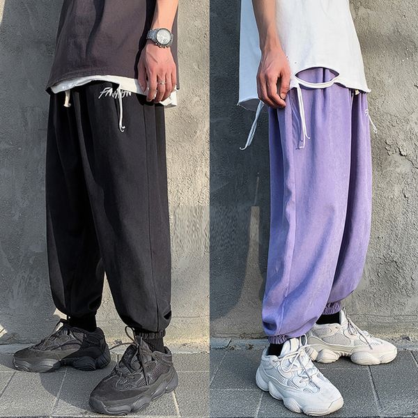 

streetwear 2020 trousers ankle-length loose hip hop pant mens harem joggers casual sweatpants men pants for male