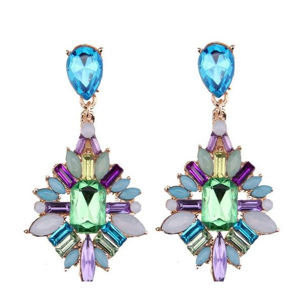 

earrings american and european styles big tassel long crystal dangle hoop drop mix flower rhinestone earrings wmtjkg luckyhat, Silver