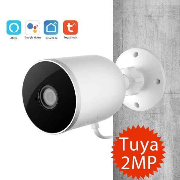 

tuya app wifi ip camera 2.0mp outdoor waterproof wireless security cctv camera two way audio work with google echo/ alex1