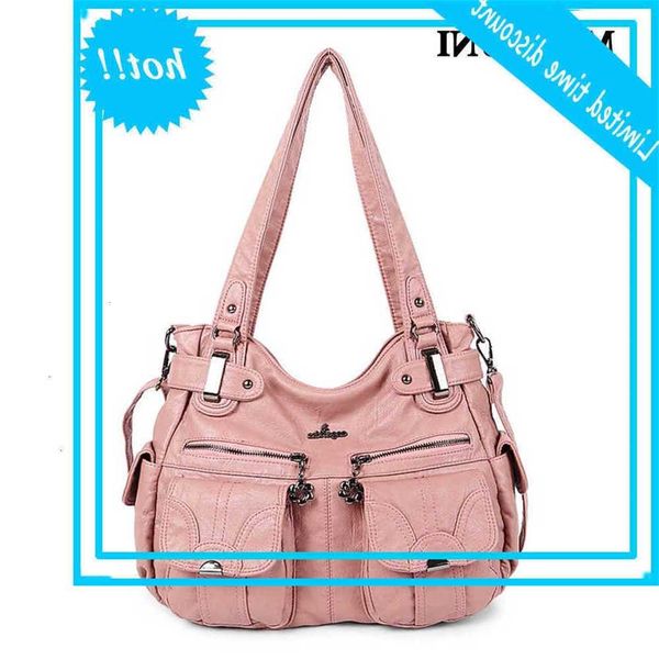 

trend multifunctional leather great capacity messenger women shoulder hand bag