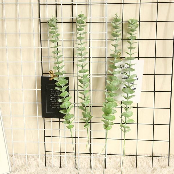 

decorative flowers & wreaths 1 piece simulation eucalipto single artificial eucalyptus leaf plants for wedding shooting prop home decoration