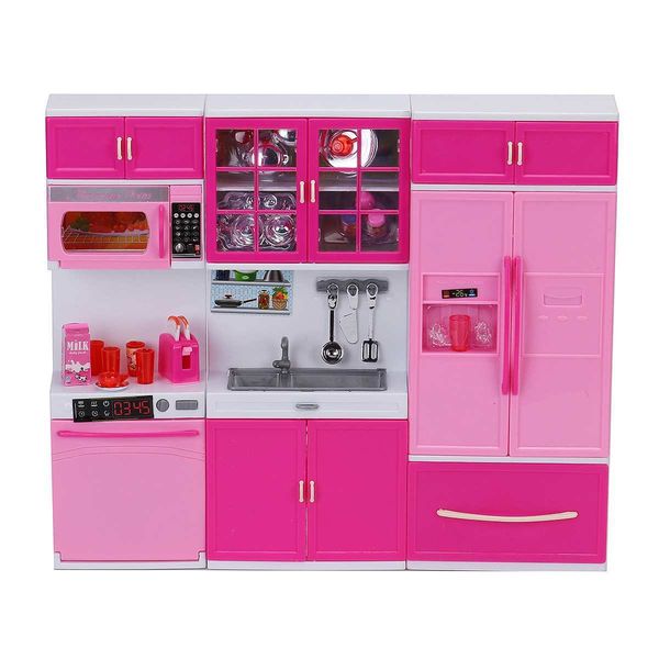 

simulation kitchen sound light cabinet toys 3 in 1 cooking tableware toys pretend play educational toy kids girls birthday gifts lj201009