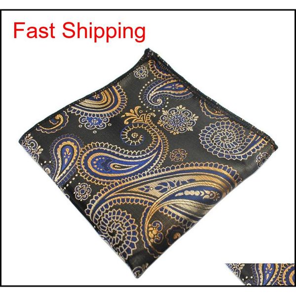 

10pcs jemygins men handkerchief silk woven plaid floral pattern hanky men s business casual square pocket handkerchie qylosv bde_home, Blue;white