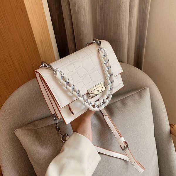 

cross body crocodile pattern mini crossbody bags for women 2021chain handbag small bag pu leather hand ladies designer shoulder