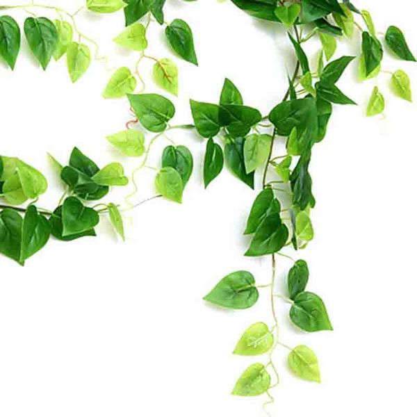 

220cm artificial ivy green leaf garland plants vine fake foliage flowers home decor plastic artificial flower rattan string bbypzw