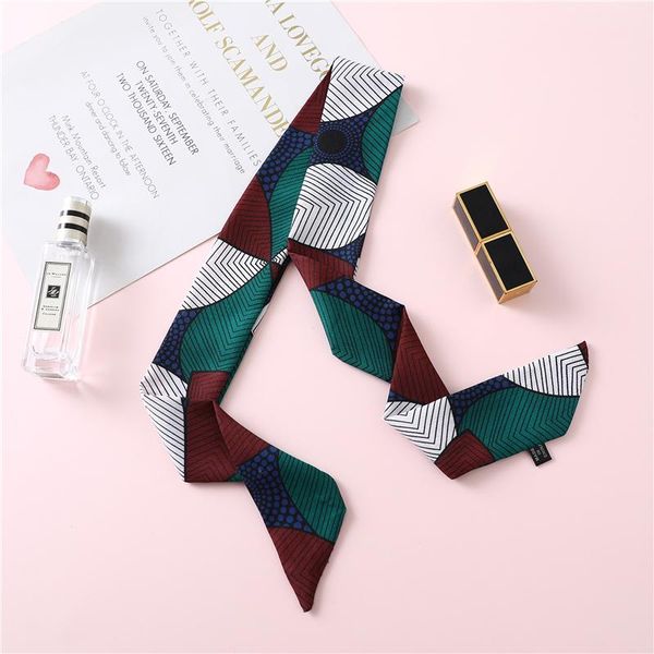 

женщины тощих шеи шарфы шелкового мешок руки шарф обертывание дизайн для печати lady диапазона волос foulard воротник ленты tie 2020 нового, Blue;gray