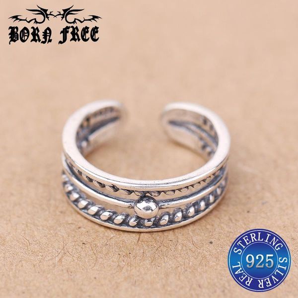 

band rings 925 sterling silver women finger ring men adjustable anillos plata para mujer bague femme ringen dames jewelry mix big