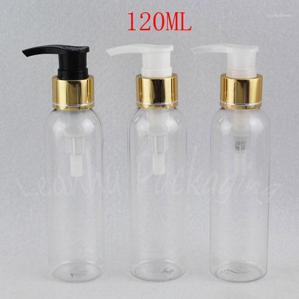 

storage bottles & jars 120ml transparent round shoulder plastic bottle , 120cc makeup sub-bottling shower gel / shampoo packaging bottle1