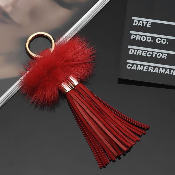 

1pc split ring mink hair tassel jewelry curtain garments decorative accessories diy key cell phone bag fringe tassels pendants h qylgnq