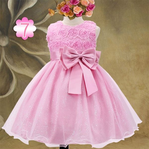 

girl flower christmas tutu princess dress children costume clothing kids birthday wedding party gown dresses for 3-10y girls y200623, Red;yellow