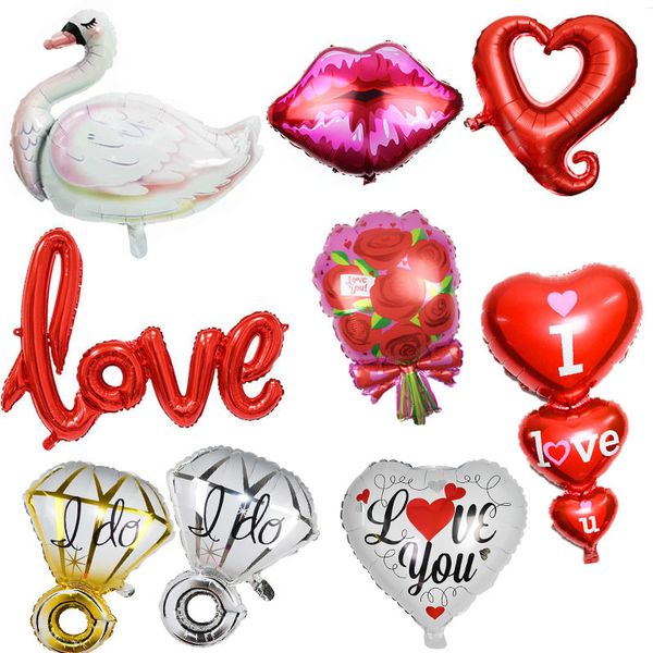 

balloons foil groom bride love balloon for wedding decoration bachelorette valentine's day party supplies