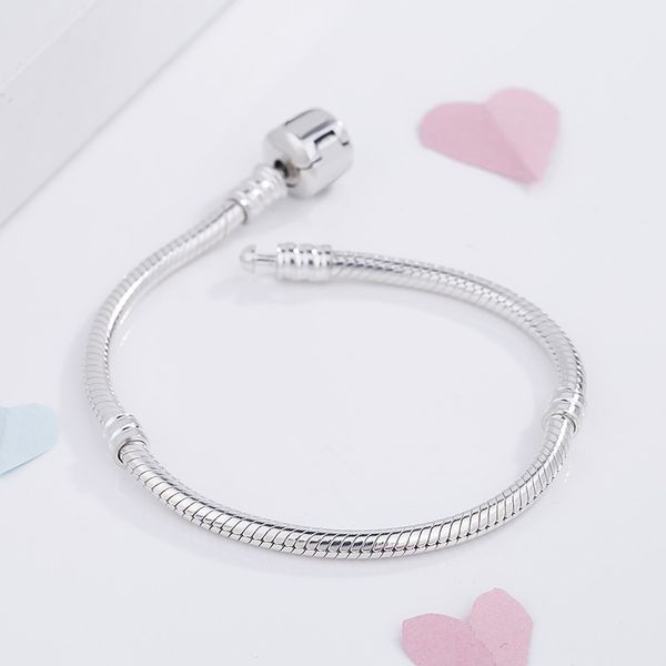 

luxury 100% 925 sterling silver charm chain fit original pan bracelet for women authentic jewelry pulseira gift, Black