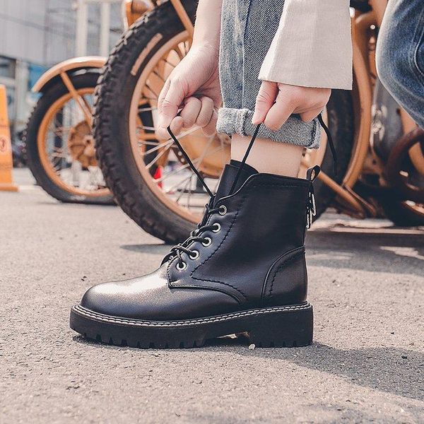 

handsome boots female british wind boots children 2020 short spring and autumn single, Black