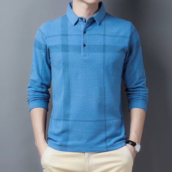 

ymwmhu new winter warm long sleeve thick autumn men's shirts streetwear casual polo shirt for men korean clothing, White;black