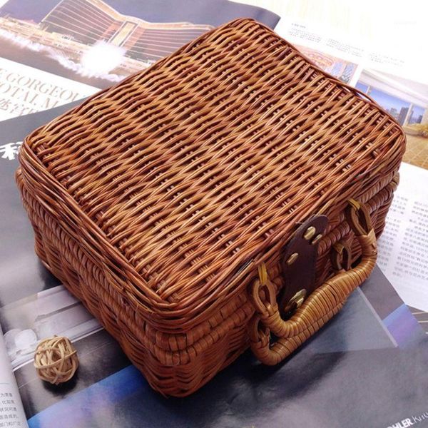 

handmade travel picnic bamboo mini rattan suitcase woven fruit cosmetic box lx9f1