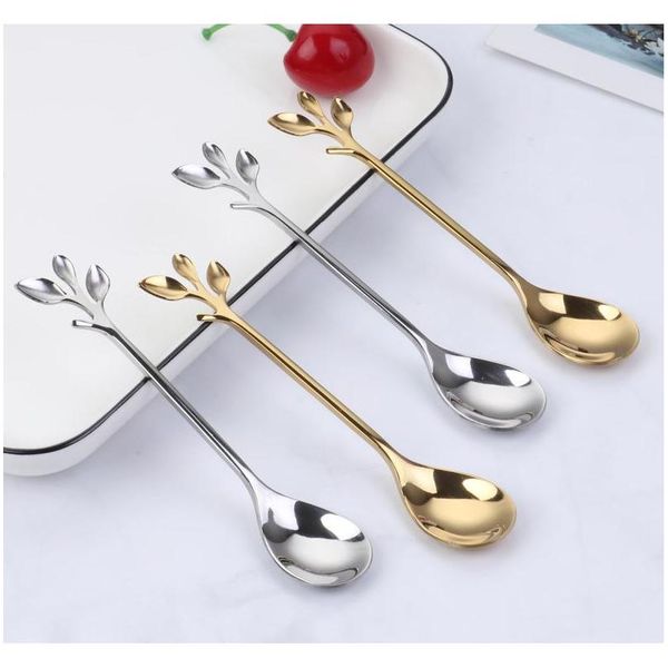 

creative branch alloy vintage spoons 12cm coffee spoon retro leaves handle tea stirring spoons exquisite kitchen su wmtmhk homes2007