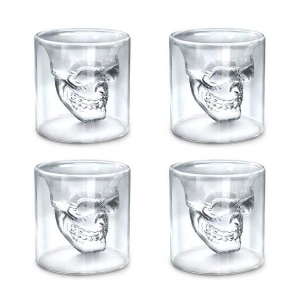 

new 25ml wine cup skull glass sglass beer whiskey halloween decoration creative party transparent drinkware drinking glasses
