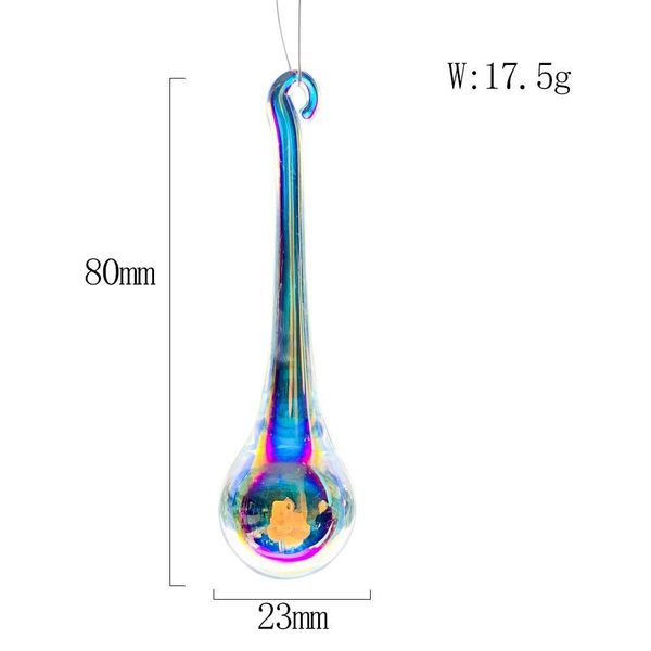 

2 5 10pcs 80mm colorful water drops crystals pendants for chandeliers crystal accessories suncatcher diy hanging home decor h jllibv