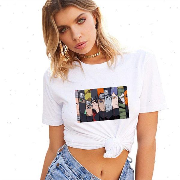 

naruto akatsuki pein t shirt women homme anime t shirt brand casual streetwear harajuku fashion o neck womans t shirts, White
