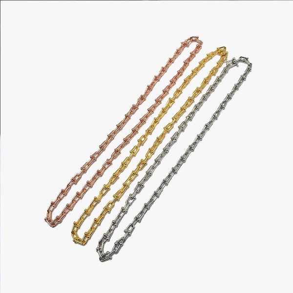 

japan korea popular 2021 woman man necklace designer luxury jewelry u stainless steel rose gold necklace fashion stainless steel, Silver